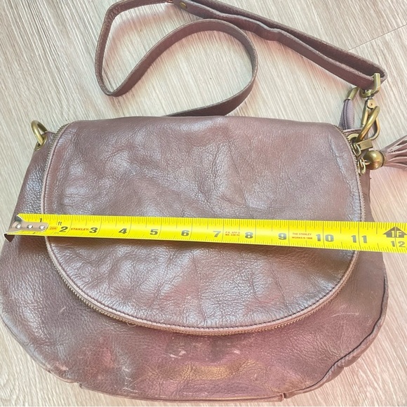 BORSE IN PELLE TAUPE LEATHER MADE ITALY ZIPPED JUMBO CROSSBODY BAG STRAP - Picture 14 of 16